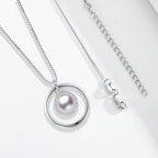 Pearl Necklace 925 Sterling Silver Pendant Necklace