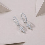 Moissanite Luxury And Fashionable Light Luxury Jewelry Silver Stud Earrings S925 Silver Plated Platinum NP Collection