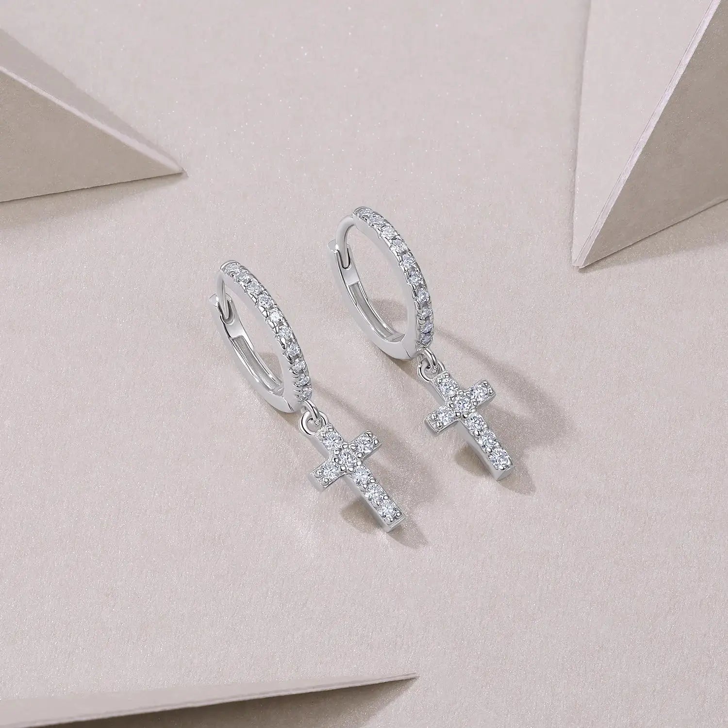 Moissanite Luxury And Fashionable Light Luxury Jewelry Silver Stud Earrings S925 Silver Plated Platinum NP Collection