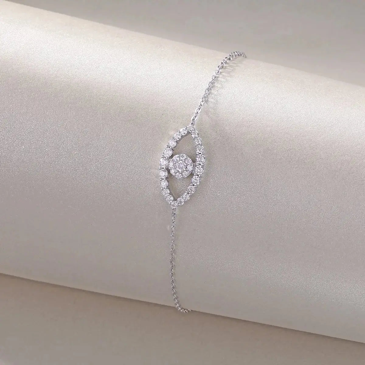 1Wishing Elf Luxury Fashion Mosan Diamond S925 Silver Bracelet NP Collection
