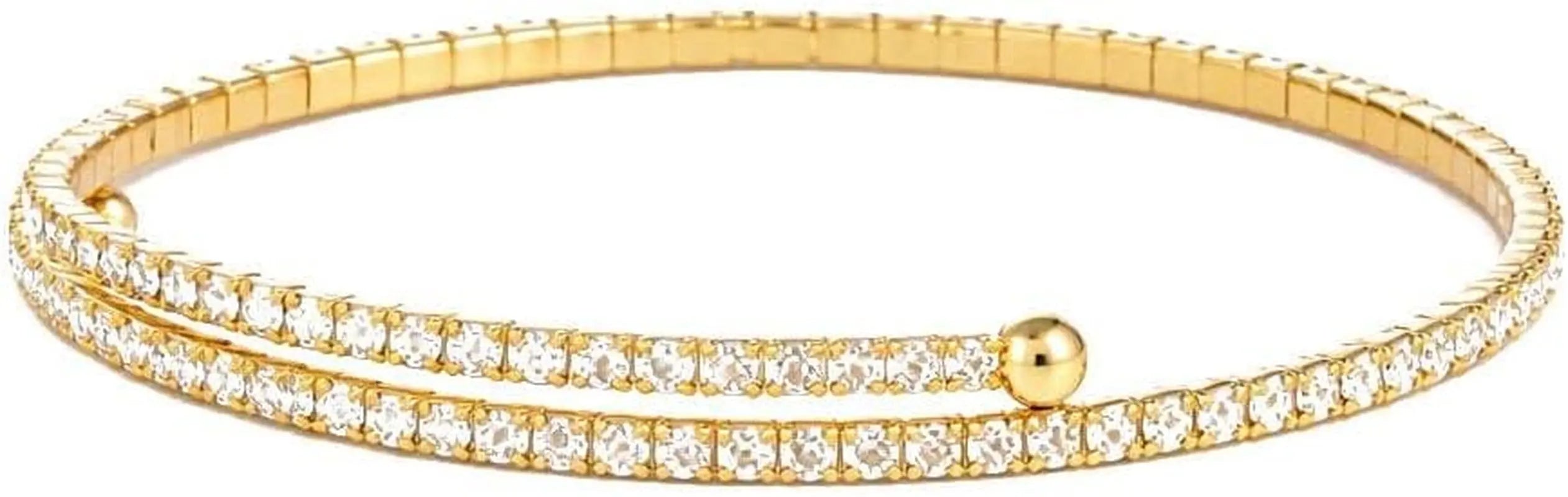Stretch Gold Tennis Bracelet