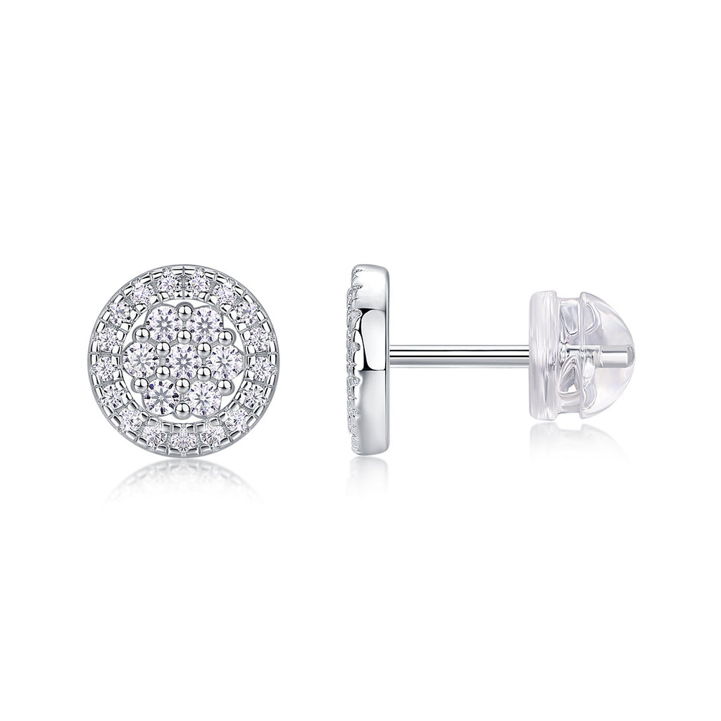 Cosmic Conjecture - Moissanite S925 Sterling Silver And Platinum-plated Stud Earrings