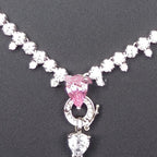Zhou Hengfu Jewelry S925 Silver Cubic Zirconia Necklace