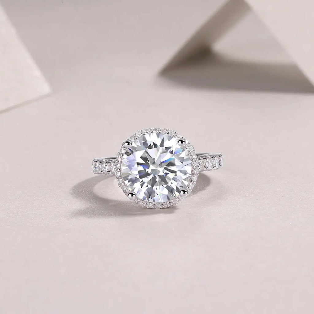 1Starry Sky Jewelry Piece Set with 5-Carat Moissan Diamond S925 Sterling Silver and Platinum-Plated Diamond 