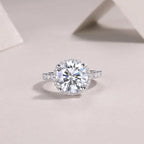 1Starry Sky Jewelry Piece Set with 5-Carat Moissan Diamond S925 Sterling Silver and Platinum-Plated Diamond 