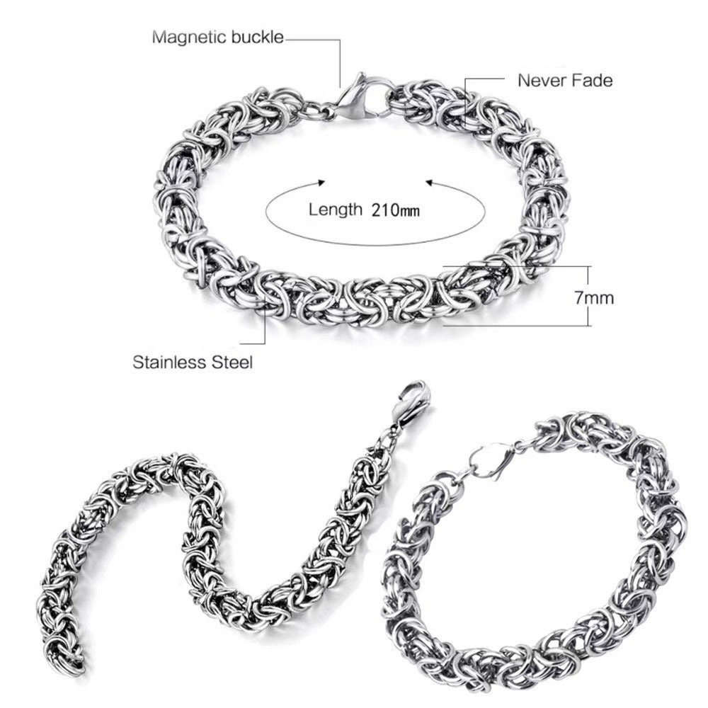 Vintage Braided Titanium Steel Bracelet