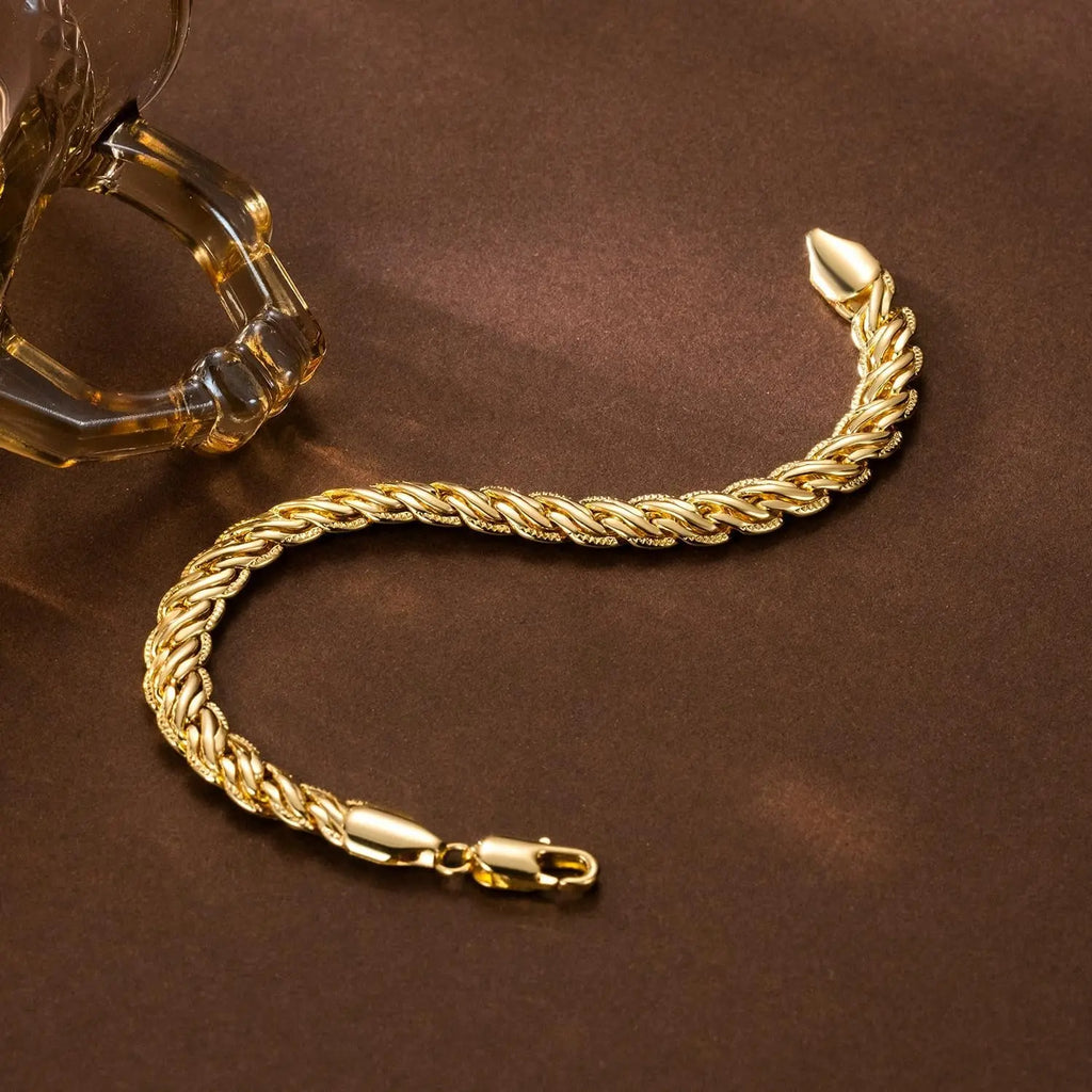 14K Gold Braided Bracelet