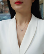 Meet At This Moment - Moissanite S925 Sterling Silver And Platinum Plating Pendant