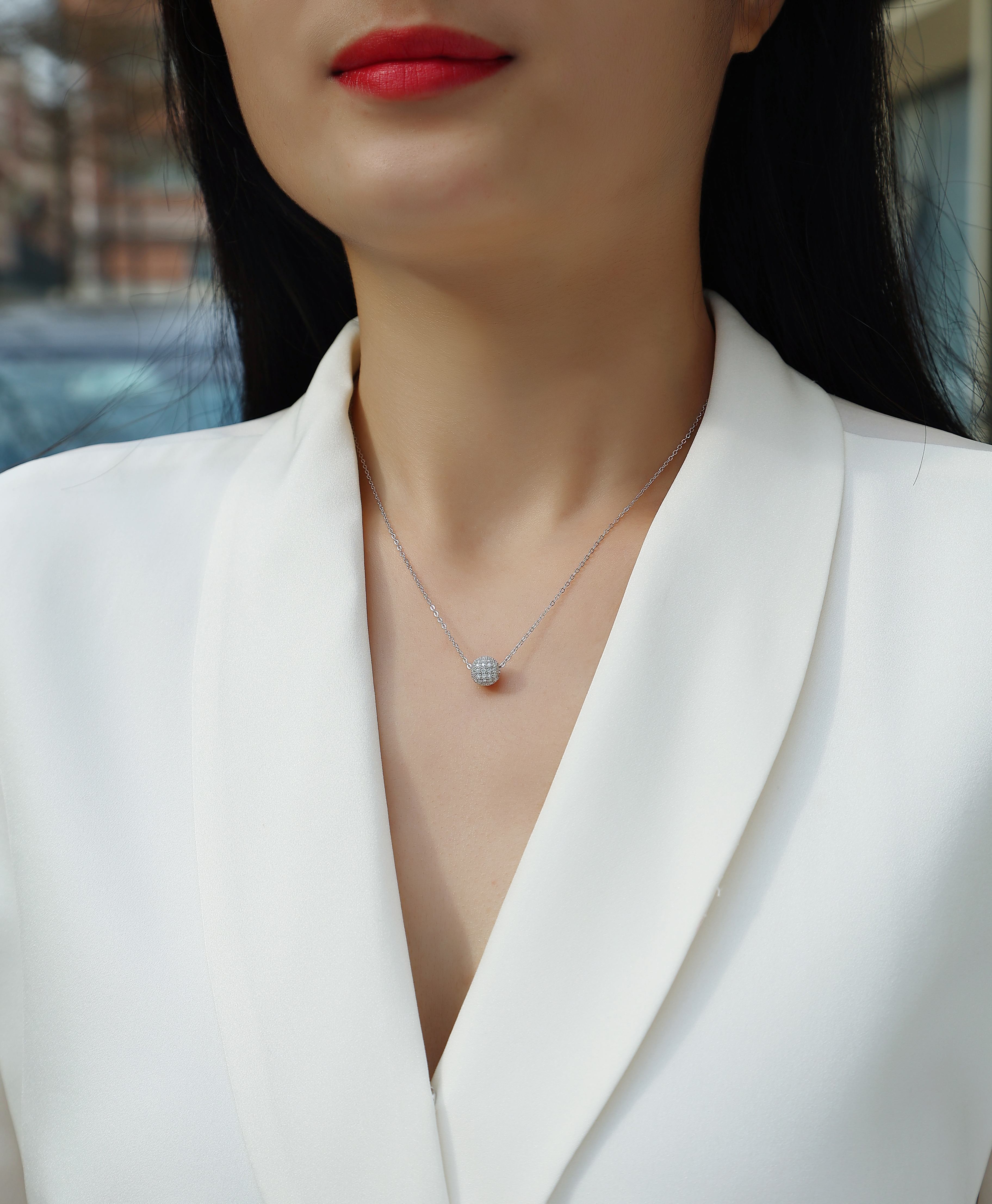 Meet At This Moment - Moissanite S925 Sterling Silver And Platinum Plating Pendant