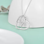 925 Sterling Silver Heart Ballerina Dancer Pendant Necklace – Ballet Dance Jewelry - N&P Colletion