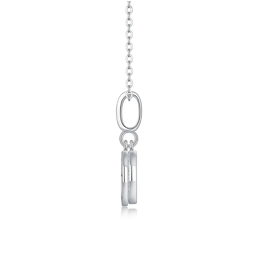 1Double Ring Combination Diamond Jewelry Piece Set with Moissanite S925 Sterling Silver and Platinum-Plated Pendant