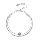 Twin Bracelet S925 Silver Moissanite Bracelet