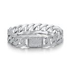Moissanite, This Luxurious And Fashionable Light Luxury Jewelry Silver Bracelet Is Made Of S925 Silver Electroplated With Platinum NP Collection