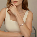 S925 Sterling Silver Shining Heart-shaped Zircon Bracelet