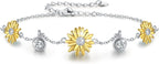 Sunflower Bracelet/Anklet 925 Sterling Silver