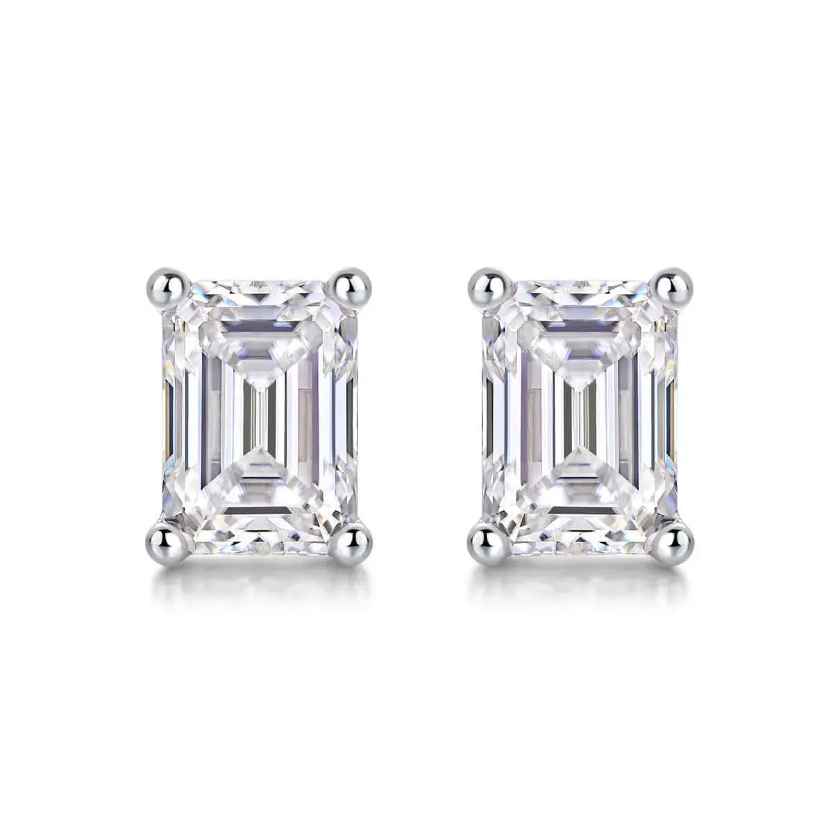Moissanite Diamond Stud Earrings Studs with Moissanite Diamond Silver