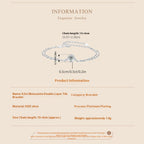 S925 Sterling Silver 50 Points Moissanite Double Layer Bracelet