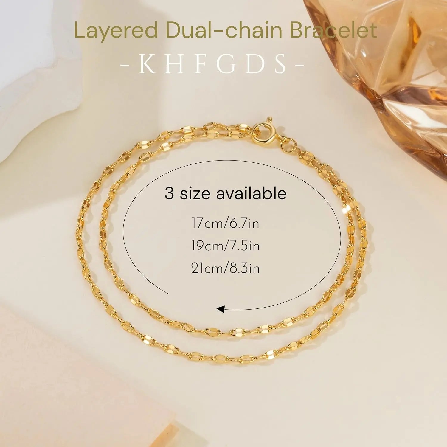 14K Gold Bracelets with Gold Chain 