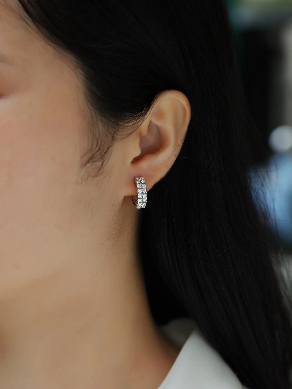 Dynamic - Top-quality Moissanite Luxury And Fashionable Light Luxury Jewelry, Silver Stud Earrings S925, Silver-plated Platinum NP Collection