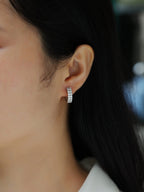 Dynamic - Top-quality Moissanite Luxury And Fashionable Light Luxury Jewelry, Silver Stud Earrings S925, Silver-plated Platinum NP Collection