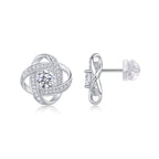 Hope Beam - Moissanite S925 Sterling Silver And Platinum-plated Stud Earrings