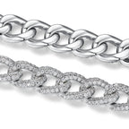 Moissanite, This Luxurious And Fashionable Light Luxury Jewelry Silver Bracelet Is Made Of S925 Silver Electroplated With Platinum NP Collection