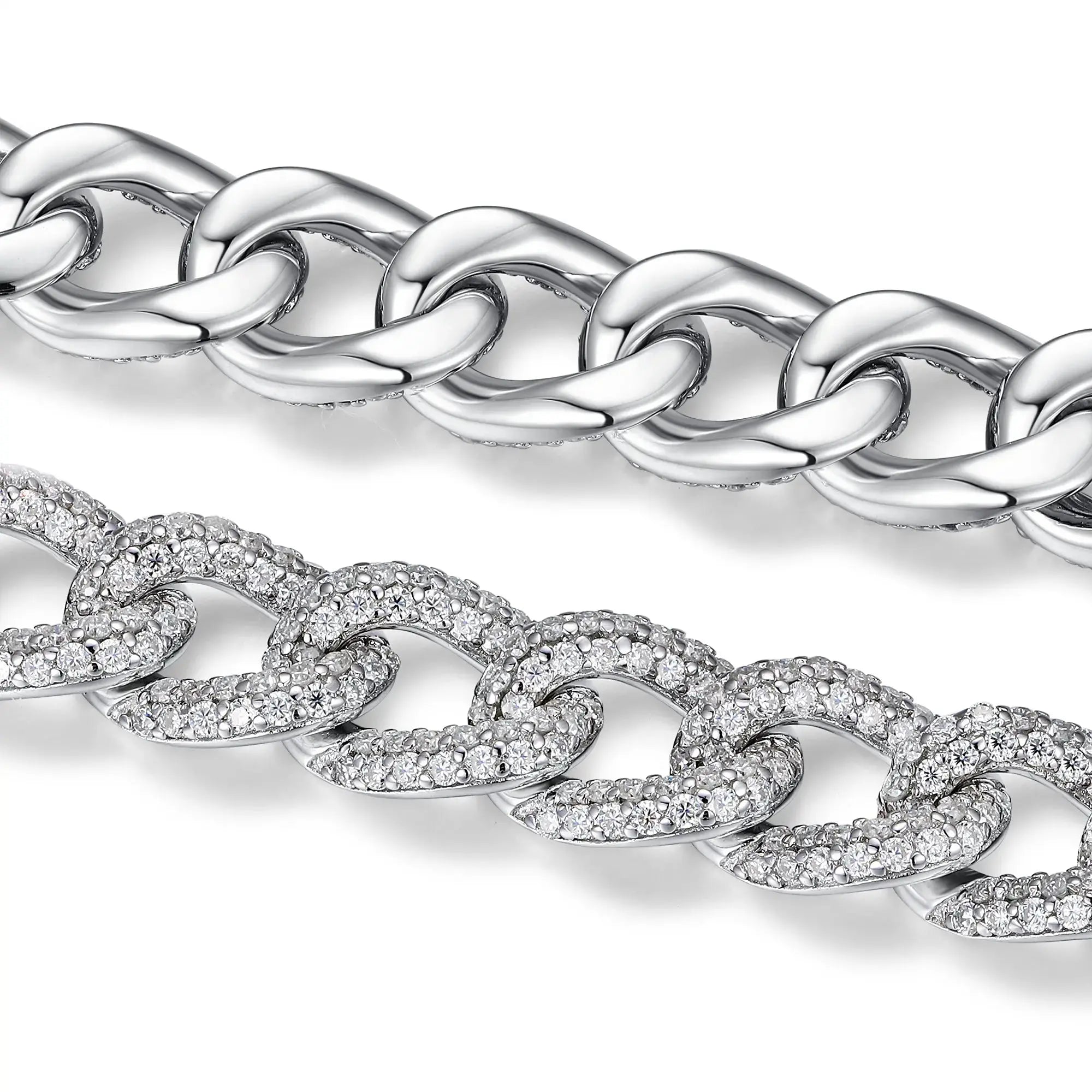 Moissanite, This Luxurious And Fashionable Light Luxury Jewelry Silver Bracelet Is Made Of S925 Silver Electroplated With Platinum NP Collection