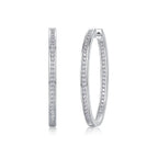 1Born Female – Master Luxury Fashion Diamond Stud Earrings Inlaid with Moissanite, Silver Jewelry - N&P Colletion