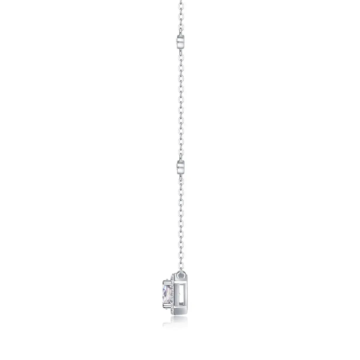 Flower Love - A Fashionable And Light Luxury Jewelry Pendant Necklace Set With Top-quality Moissanite, S925 Silver Plated Platinum NP Collection