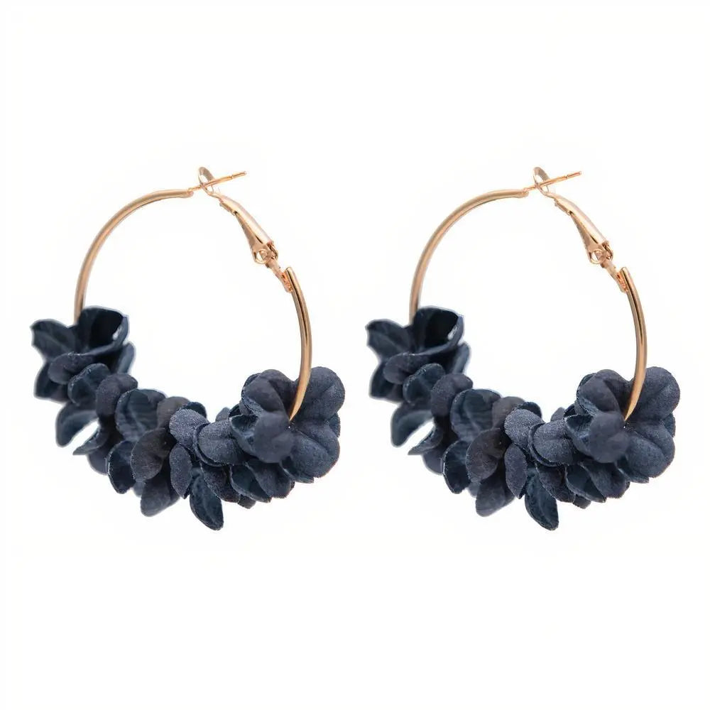 Floral Glide Gold Hoops NP Colletion