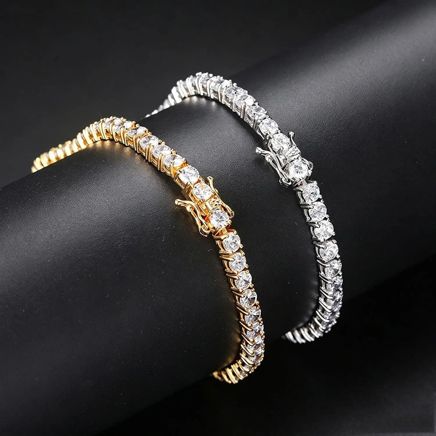 Moissanite Tennis Bracelet 14K Gold Plated
