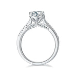 1-carat Luxury And Fashionable Light Luxury Jewelry Silver Ring Set With Top-quality Moissanite, S925 Silver Plated Platinum NP Collection
