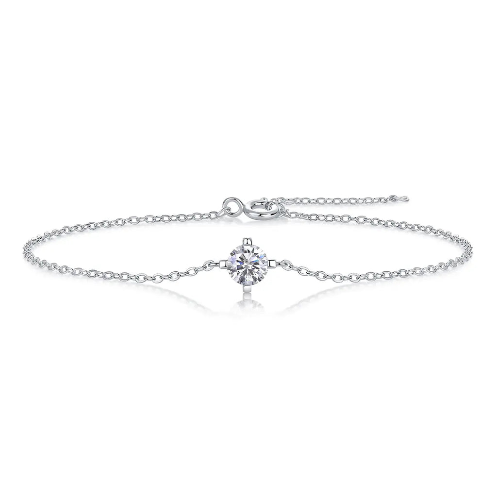 Cross-Linked Bracelet – Luxurious Light Luxury Moissanite S925 Silver-Plated Platinum Jewelry NP Collection