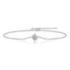 Cross-Linked Bracelet – Luxurious Light Luxury Moissanite S925 Silver-Plated Platinum Jewelry NP Collection