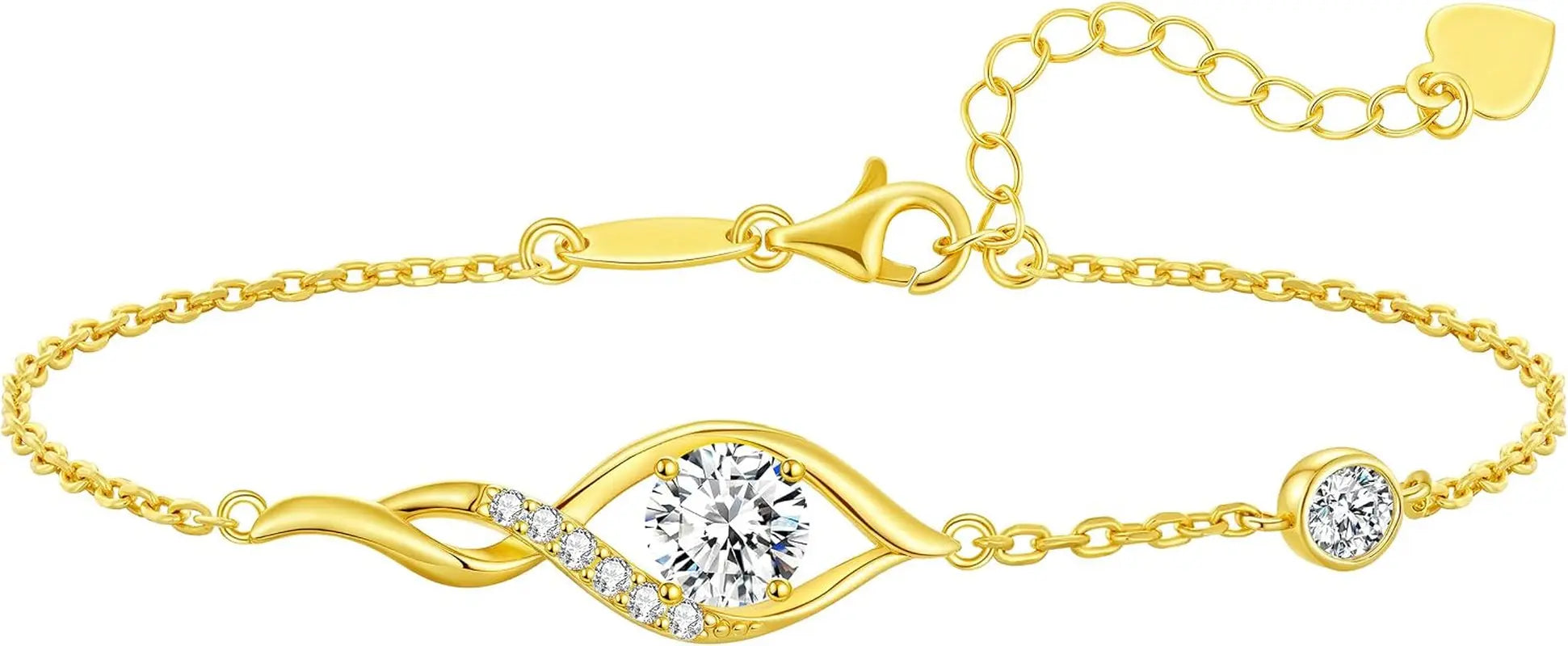 1CT Moissanite Infinity Bracelet