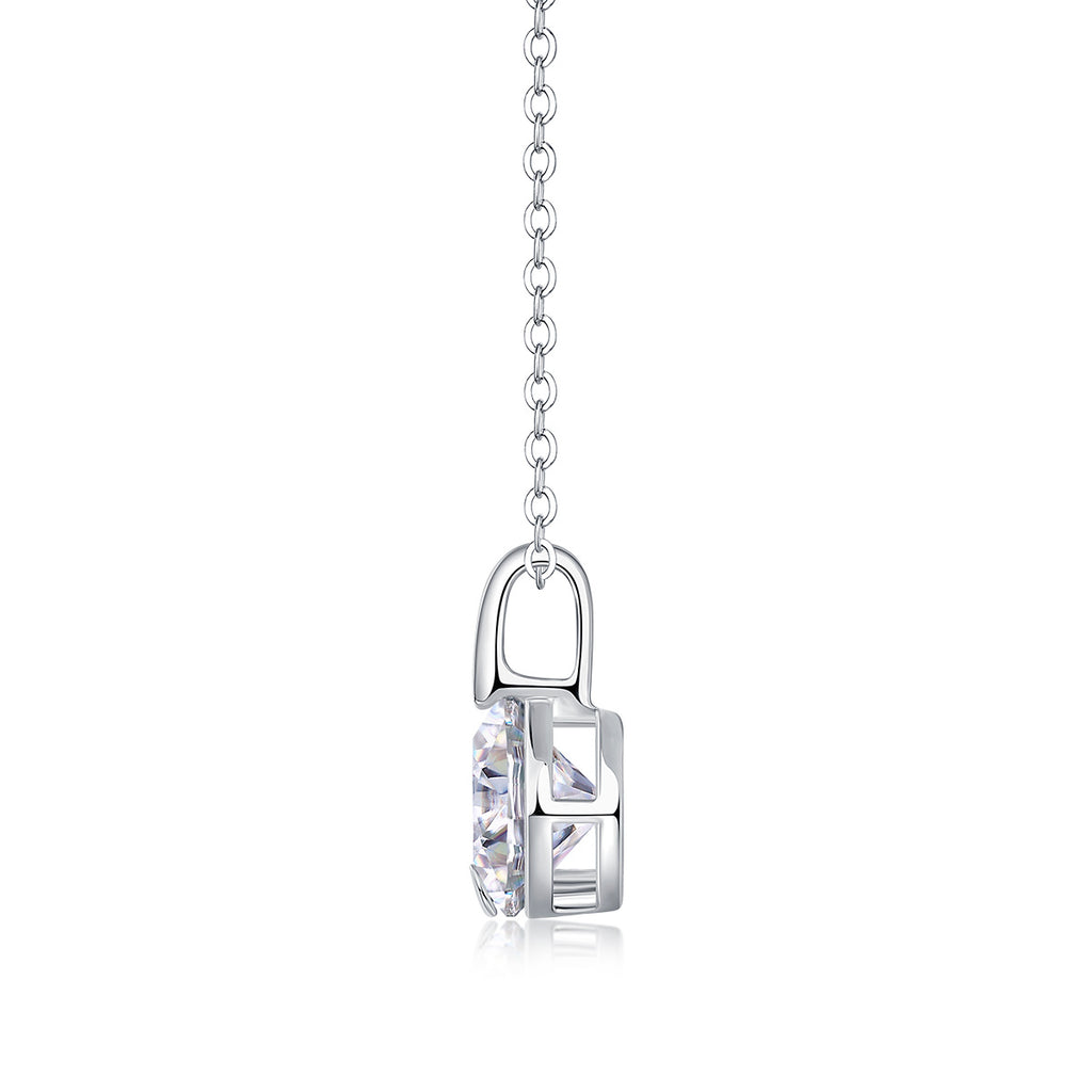Star - 2-carat Moissan Diamond S925 Sterling Silver And Platinum Plating Pendant