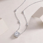 Flower Love - A Fashionable And Light Luxury Jewelry Pendant Necklace Set With Top-quality Moissanite, S925 Silver Plated Platinum NP Collection