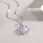 Small Square Bag - 1-carat Moissan Diamond S925 Sterling Silver And Platinum-plated Pendant