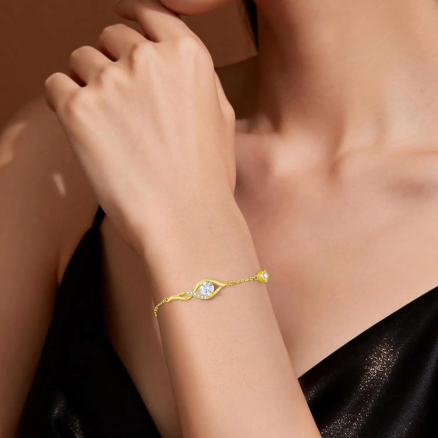 1CT Moissanite Infinity Bracelet