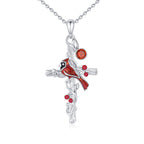 Cardinal Cross Necklace