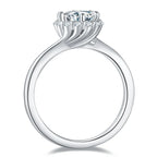 1-Carat Luxury Moissanite S925 Platinum-Plated Silver Ring – Light Luxury Jewelry NP Collection