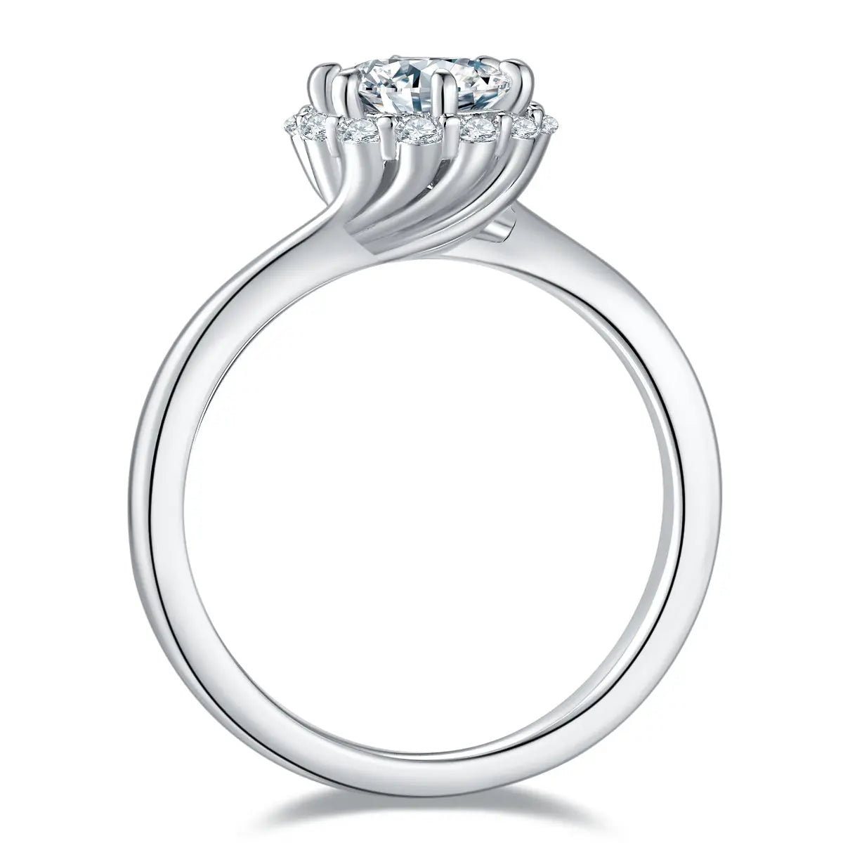 1-Carat Luxury Moissanite S925 Platinum-Plated Silver Ring – Light Luxury Jewelry NP Collection