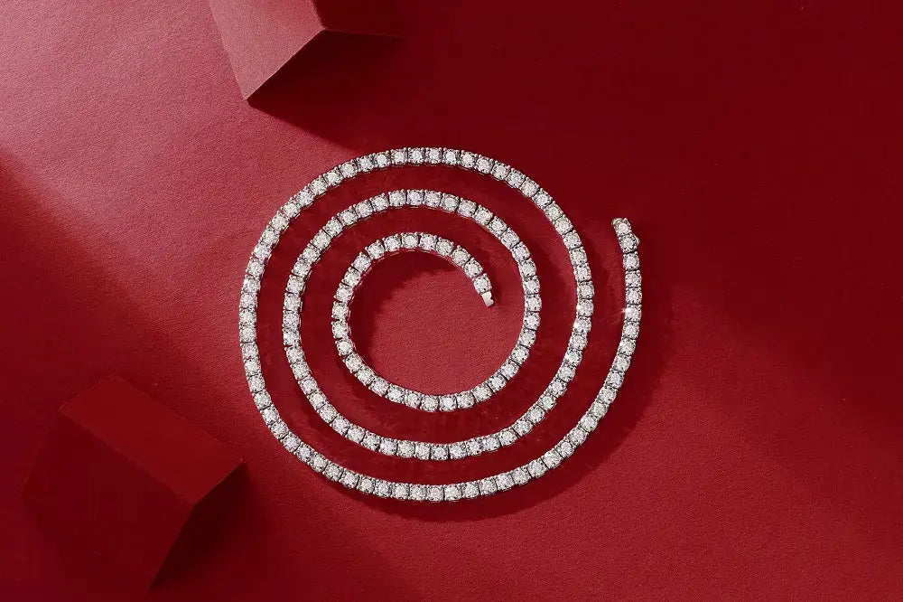 Endless Starry River - A Luxurious And Fashionable Light Luxury Jewelry Necklace Pendant Set With Top-quality Moissanite, S925 Silver-plated Platinum. NP Collection