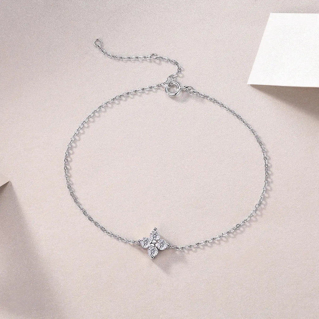 Eternal Ring - Luxurious And Fashionable Light Luxury Jewelry Silver Bracelet Set With Top-quality Moissanite, S925 Silver Plated Platinum NP Collection