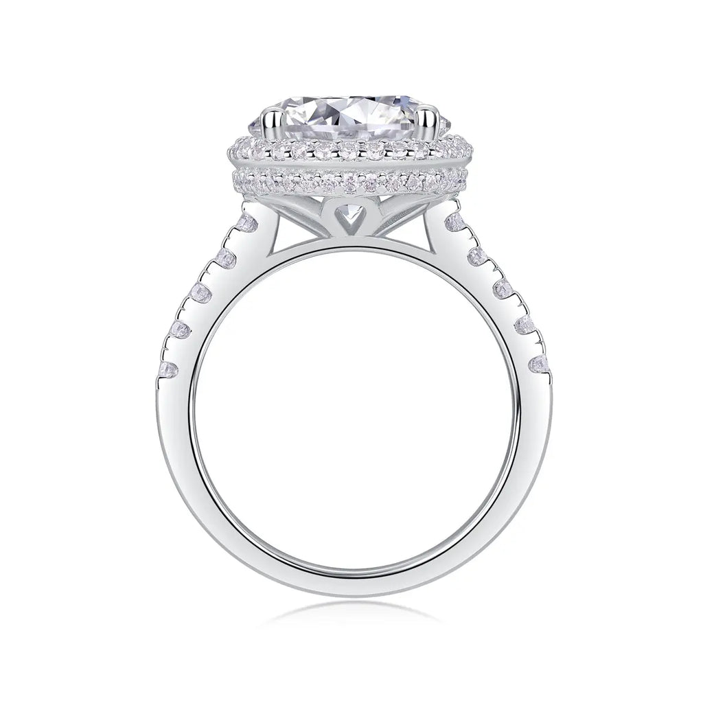 1Starry Sky Jewelry Piece Set with 5-Carat Moissan Diamond S925 Sterling Silver and Platinum-Plated Diamond 