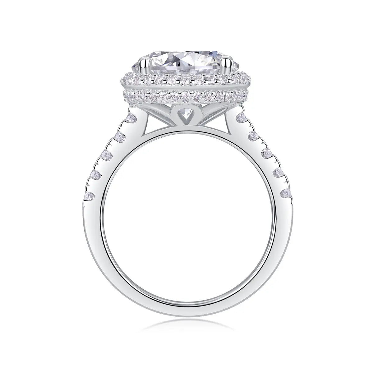 1Starry Sky Jewelry Piece Set with 5-Carat Moissan Diamond S925 Sterling Silver and Platinum-Plated Diamond 