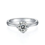1-carat Luxury And Fashionable Light Luxury Jewelry Silver Ring Set With Top-quality Moissanite, S925 Silver Plated Platinum NP Collection