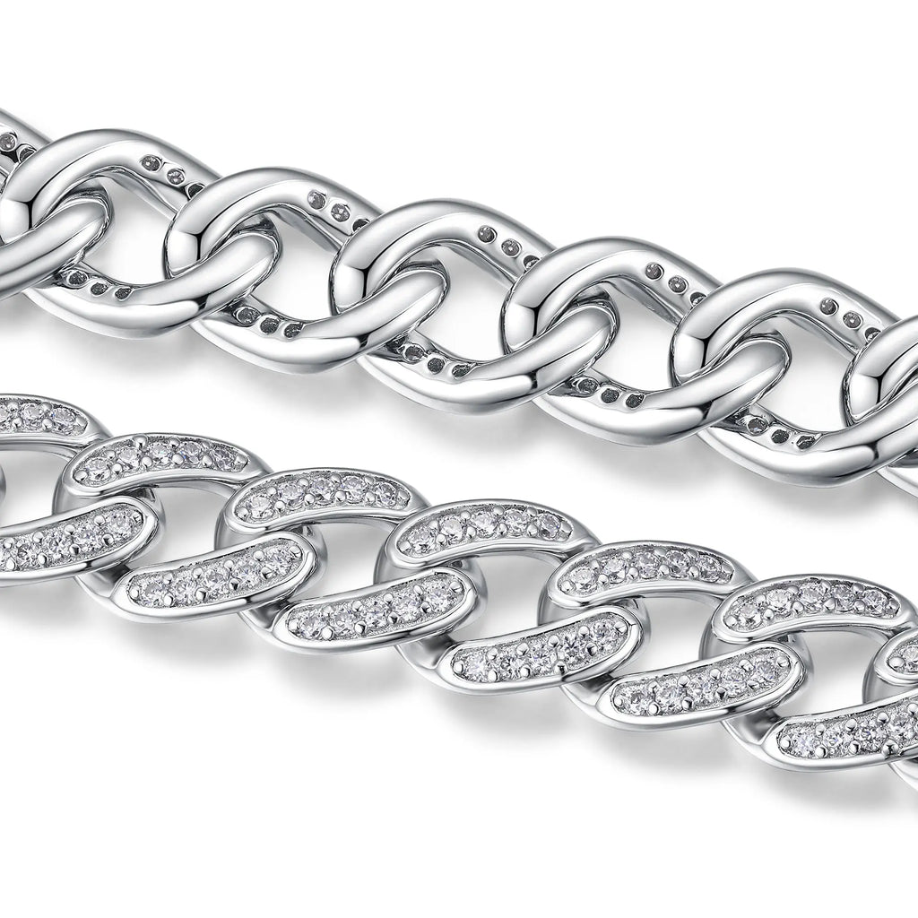 Set With Top-quality Moissanite, This Luxurious And Fashionable Light Luxury Jewelry Silver Bracelet Is Made Of S925 Silver Electroplated With Platinum NP Collection