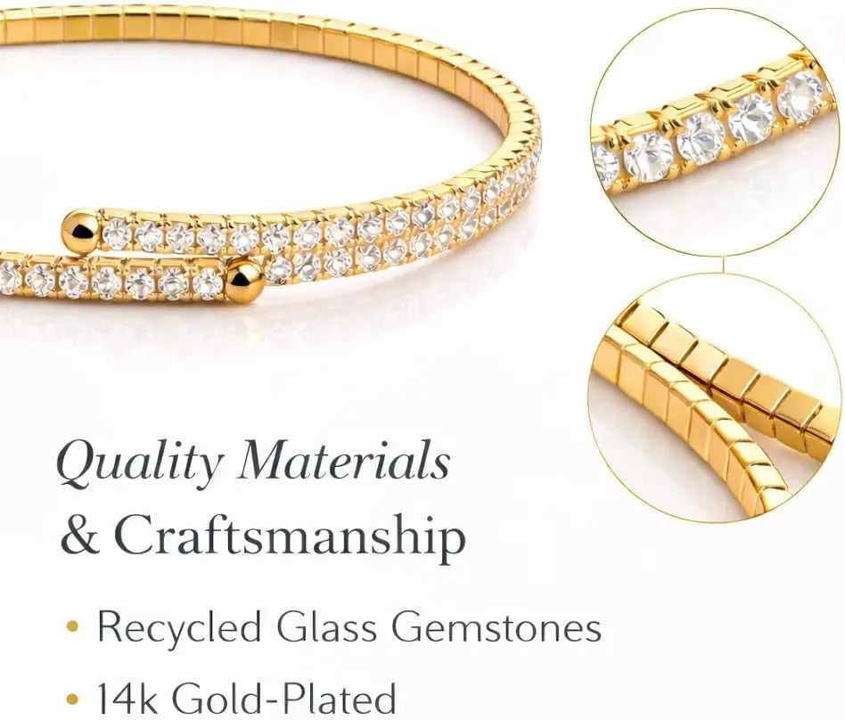 Stretch Gold Tennis Bracelet