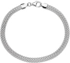 Miabella 925 Sterling Silver Italian 5Mm Mesh Link Chain Bracelet 